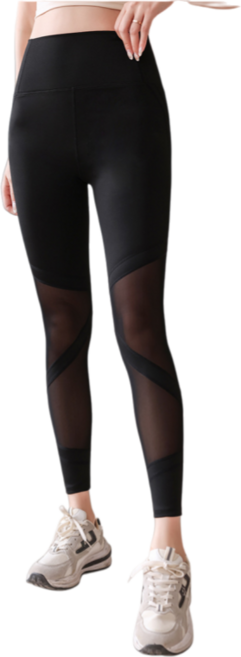 Makone 여성 섹시 망사 요가팬츠 하이웨스트 힙업 슬림핏 봄가을 얇은 트레이닝 바지 트랜드 레깅스