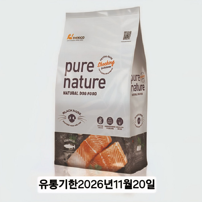 퓨어네이쳐 전연령 강아지 건식사료, 연어+감자, 5kg, 1개