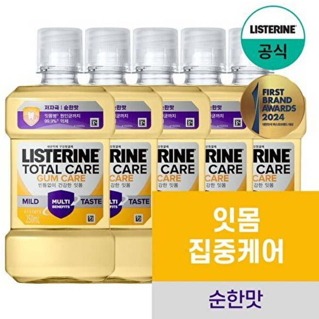 리스테린 검케어 마일드 250ml x5, 5개