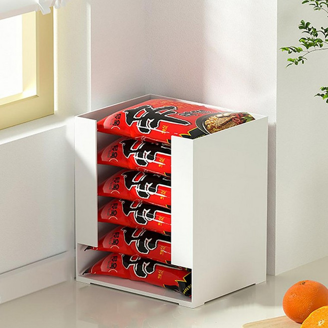 라면정리 라면보관함 라면정리함 펜트리 수납 선반 정리대, 1개