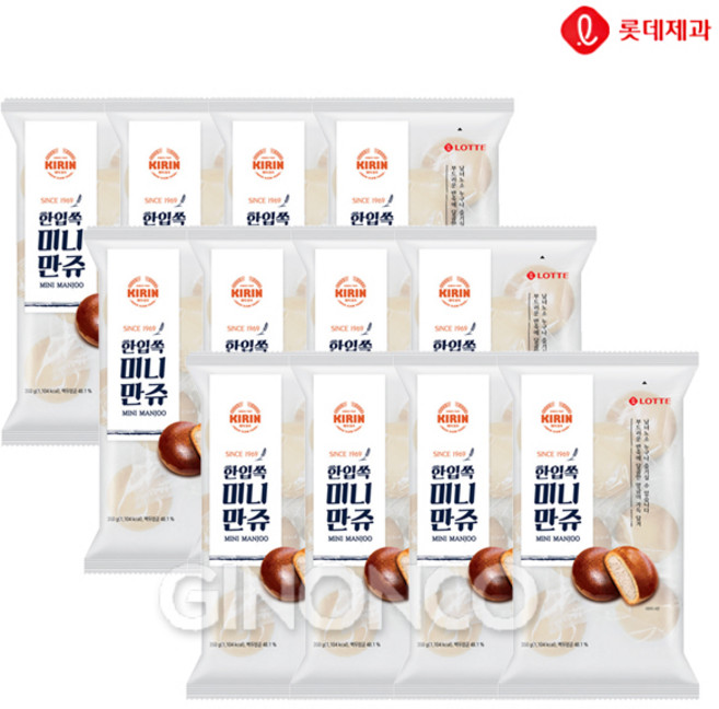 롯데 한입쏙 미니만쥬, 350g, 12개