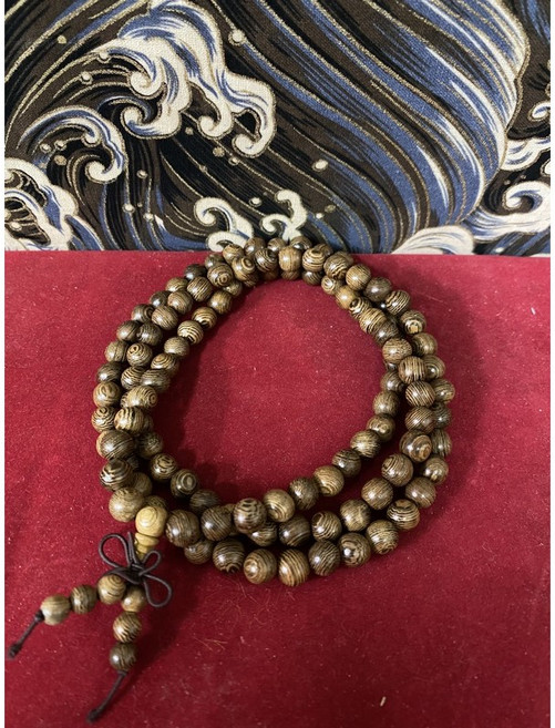 京綸 6mm-10mm 108顆佛珠念珠 黑檀/非洲小葉紫檀/芭比檀木/綠檀/雞翅木/紅酸枝, 1個, 雞翅木,6mm