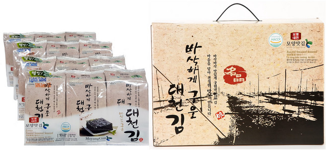 [대천김] 바삭하게 구운 대천김(도시락김)_30봉, 30개, 5g