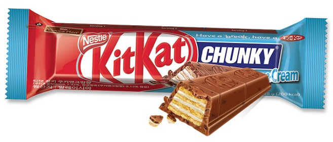 네슬레 킷캣 청키 쿠키앤크림 초코바, 38g, 24개