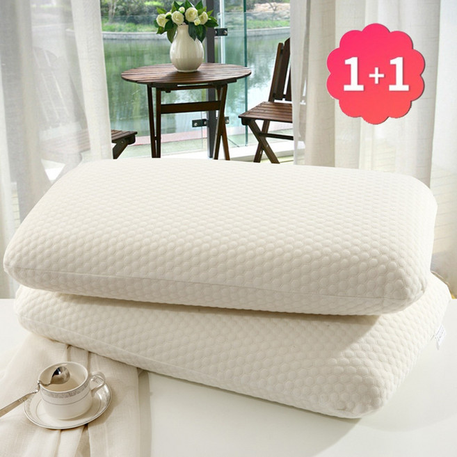 고밀도 메모리폼 베개 항균 빵 베개 낮잠 기능성 베개 뉴시나리오, 2개, 흰색