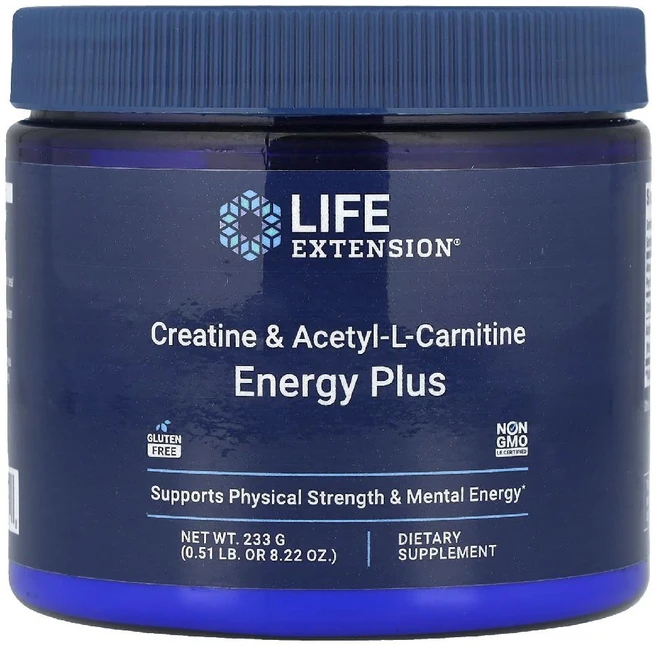 라이프익스텐션 크레아틴 아세틸 L 카르니틴 에너지 플러스 Energy Plus 233g, Life Extension, 크레아틴 및 아세틸-l-카, 1개 - 쿠팡