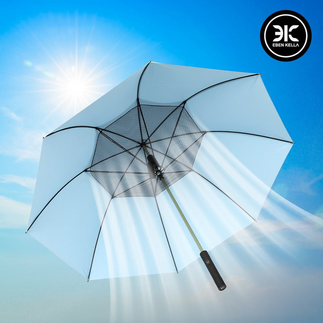 에벤켈라 팬브렐라 우산 골프우산 선풍기우산, 네이비, 1개