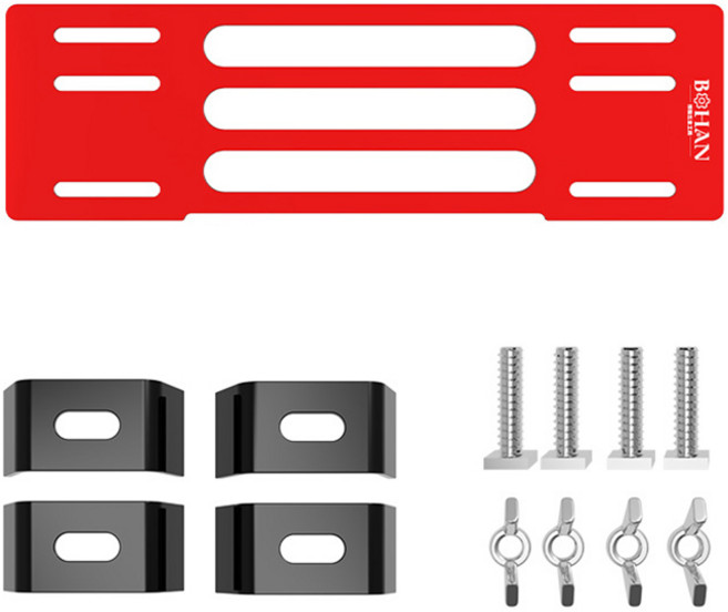 조정 가능한 원형 톱 가이드 휴대용 톱베이스 플레이트 대리석 기계 액세서리 정확한 절단에 필수적인 목공, 01 Red, 1개