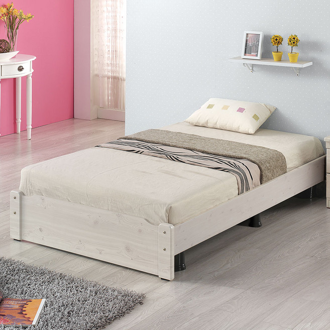 베드넷퍼니쳐 방문설치 원룸침대+단면매트리스 S SS Q 침대프레임, 워시_일반형