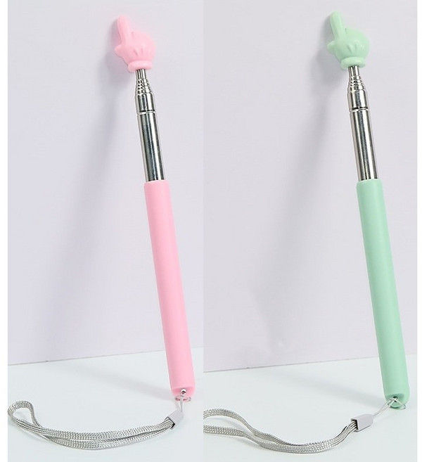 달달플랫폼 1+ 1 NEW 신형 88cm 스트랩 포인터 손가락 지시봉, 1세트, 민트+핑크