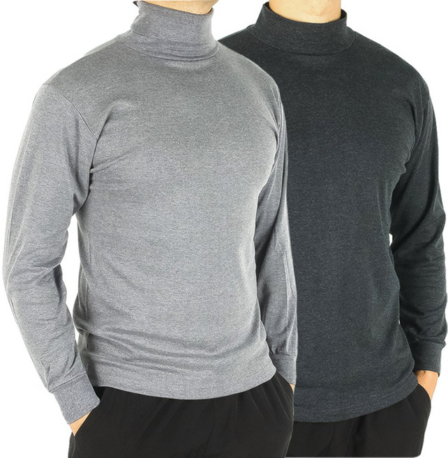 [인코디] 국내산 폴라티 1+1 겨울 남자 면스판 긴목 폴라티셔츠 접는 목폴라 TWGL-702