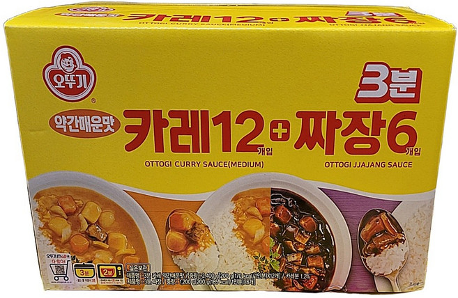 오뚜기 3분 카레 짜장 200g 12개 200g 6개 코스트코