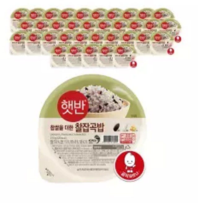 CJ 햇반 찰잡곡밥 210g 36개