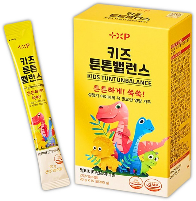 키즈 튼튼 성장기 어린이 액상 멀티비타민 미네랄 종합 영양제 아이 유아 밸런스, 1개, 15회분