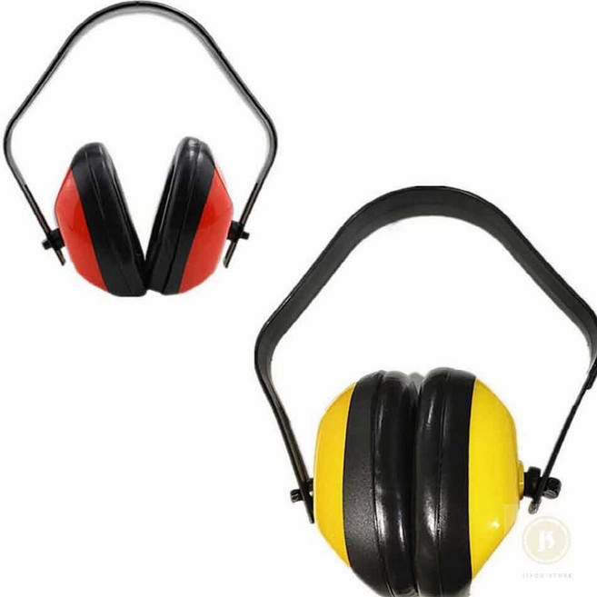 소음방지 헤드셋형 귀마개 이어플러그 소음이 많은 공장 외부작업환경 예초기 절단공구, 일반형 레드, 1개