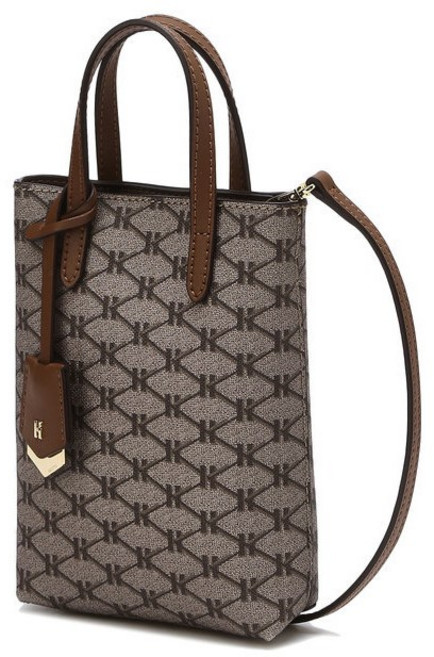 헤지스 HARIATO 시그니처 패턴 가죽 미니 마이크로백