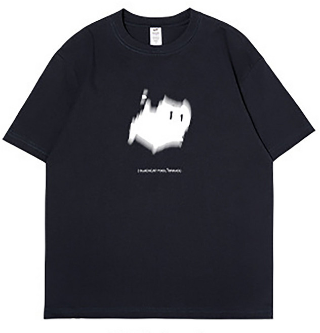 마제클로 면100% 남여공용 커플 프린팅 반팔 티셔츠