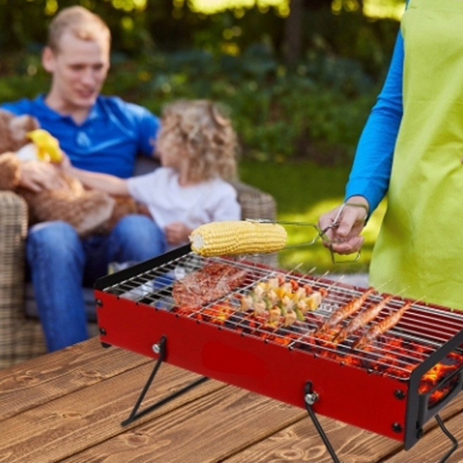 캠팸 꼬치구이 화로대 캠핑 바베큐 그릴 겸용, 1개