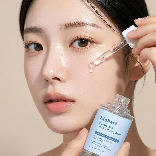 멜라트 캐모마일 워터 핏 앰플 / 판테놀 수분 진정 속건조 수부지 앰플, 1개, 50ml - 쿠팡