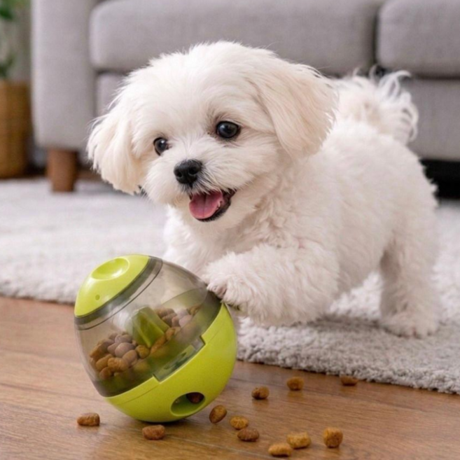 창림컴퍼니 반려동물 노즈워크 IQ 플라스틱 간식볼 강아지 고양이 장난감, 1개, 그린