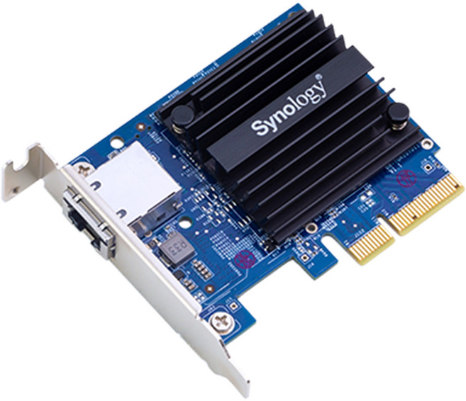 Synology E10G18-T1 擴充卡 10GBASE-T/NBASE-T RJ-45連接埠 適用多款NAS型號 高速網路升級, 1個