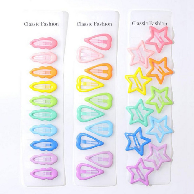 아코 무지개 헤어 똑딱핀 30개 세트