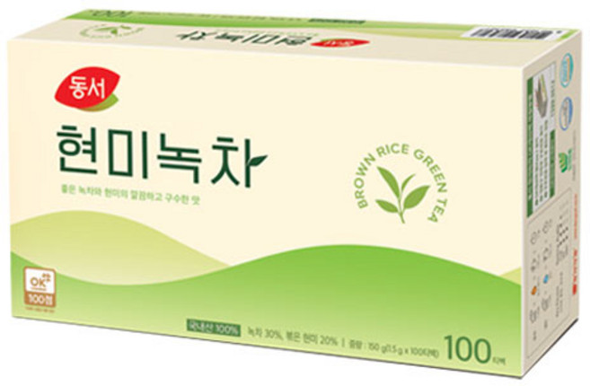 동서 현미녹차 티백, 1.5g, 100개입, 1개