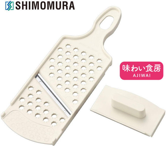일본 시모무라 아지와이 3가지 강판 슬라이서 그레이터 채칼 (AOS-612) 무 당근 오이 양배추, 1개, 본상품