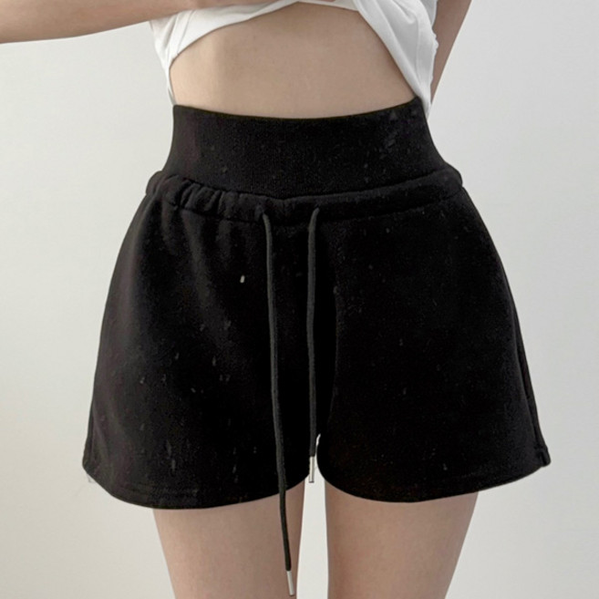 마이쏭 여성 여름반바지 트레이닝팬츠 텝업하이밴딩반바지