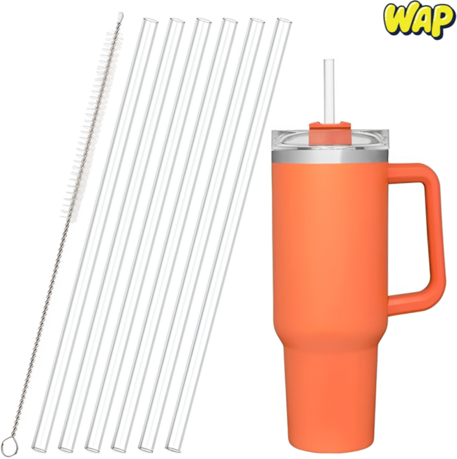 빨대 스탠리 스타벅스 호환 트라이탄 PP 빨대 세척솔 세트 텀블러 재사용, 1세트, 30cm 투명트라이탄세트