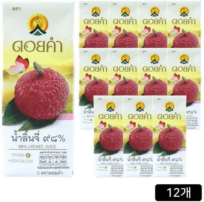 [홈쇼핑] 도이캄 착즙 98% 리치 주스, 200ml, 12개
