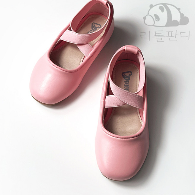 여아구두 학생화 엑스 스트랩 발레리나 밴드플랫