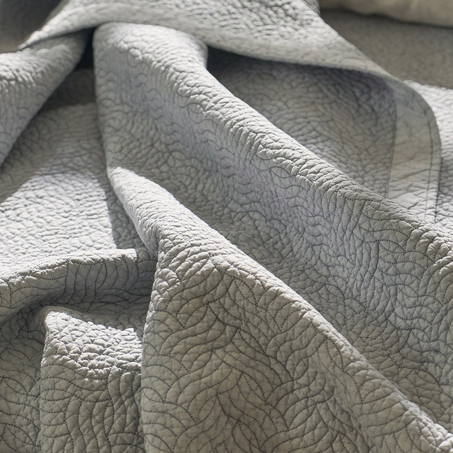 부드러운 호주산 양모 100% 60수 순면 사계절용 여름 골든울 스프레드 패드 1인용 2인용, 그레이