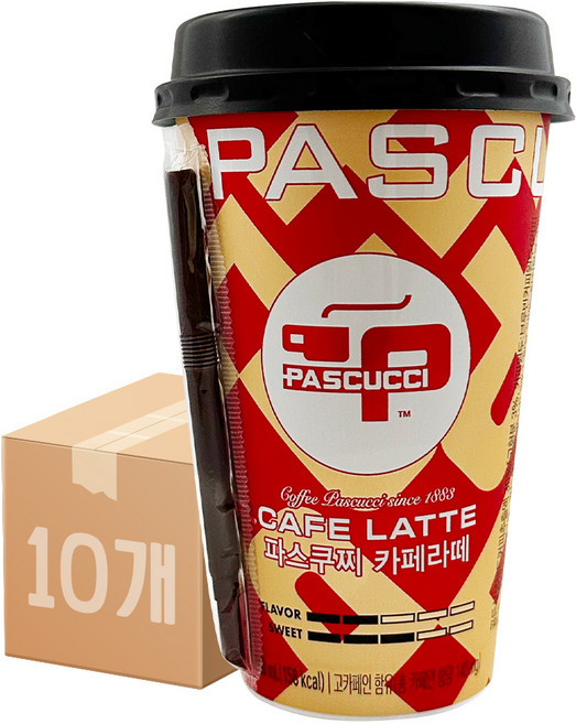 삼립 카페 파스쿠찌 카페라떼 300ml 10입, 10개