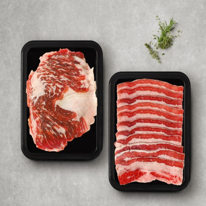 [비앤피월드] 구이세트 400g(우삼겹200g+차돌박이 200g), 1세트