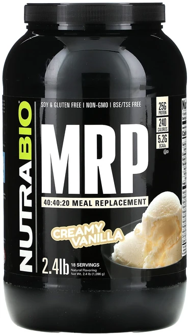 NutraBio MRP 40:40:20 대용식 크리미 바닐라 1096g(2.4lb), NutraBioMRP404020대용식크리미바닐라1096, 1.096kg, 1개 - 쿠팡