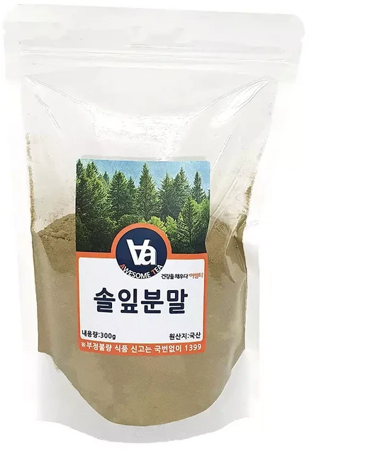 국산 솔잎 가루 분말 300g 1팩, 1개