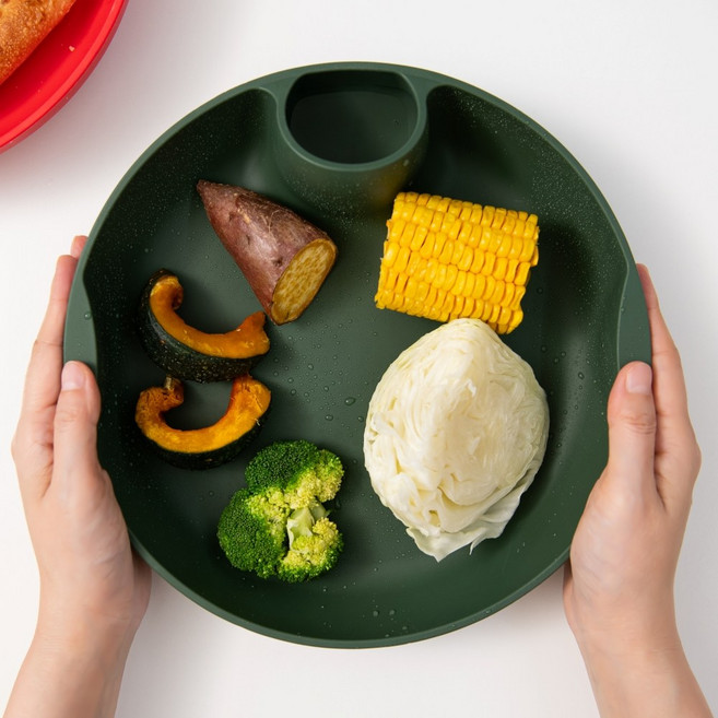 아쿠아웨이브 전자레인지 찜기 국산 실리콘 스팀 용기 BPA FREE, 올리브그린, 1개