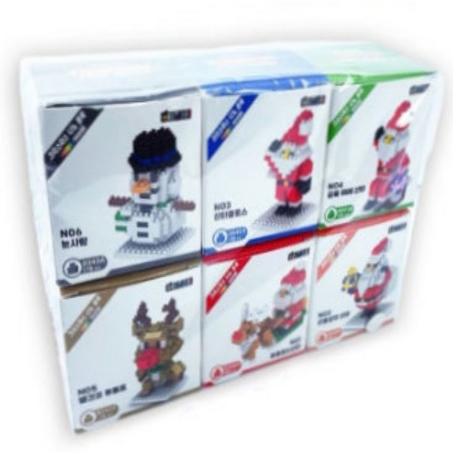 크리스마스 블럭 장난감 2개 나노블록조립 미니블록산타 미니블록조립