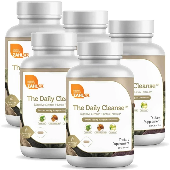 자일러 데일리 클렌즈 캡슐 Zahler Daily Cleanse, 5개, 60정 - 쿠팡