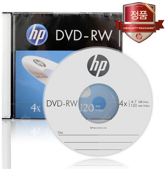 HP DVD-RW 4.7GB 4x 슬림 1장, 1개