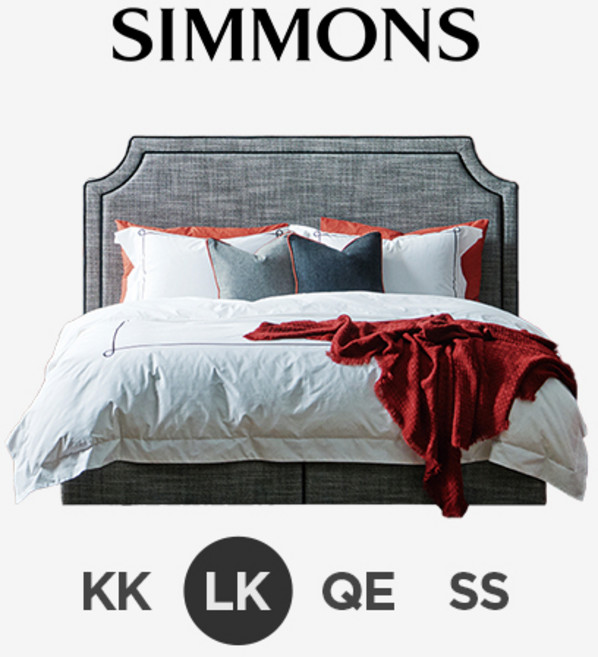 [시몬스] 라시드. 뷰티레스트 시트러스. 라지킹 침대, 콜드그레이