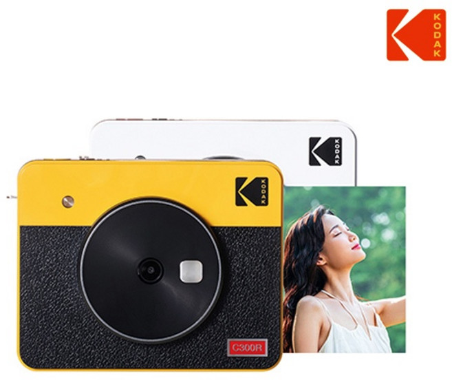 (KODAK) 코닥 미니샷3 C300R 레트로 즉석 카메라 옐로우, 코닥미니샷3C300R(옐로우)카트리지8매내장, 1개