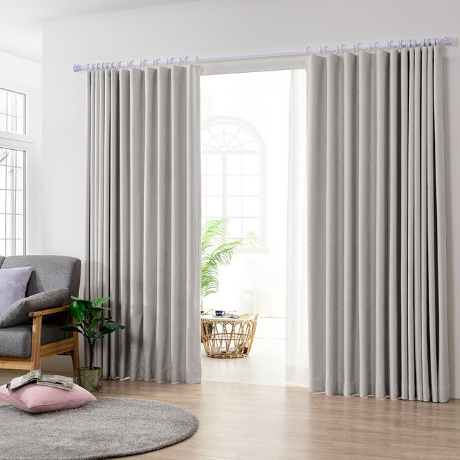 아로아 국내맞춤제작가능 릴리커튼 100프로 3중직 방한방풍 거실 암막커튼 자석끈증정 4계절용