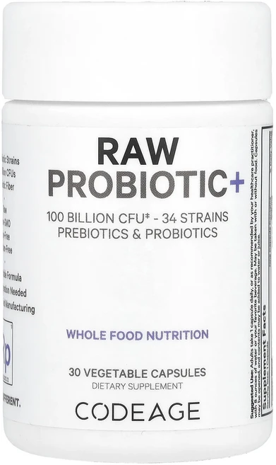 몸관리하세요 겨울입니다 Codeage 무가공 프로바이오틱+ 1000억CFU 베지 캡슐 30정 특별관리진행, Codeage무가공프로바이오틱1000억CFU베지캡슐30, 1개 - 쿠팡