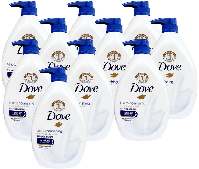 도브 뷰티 너리싱 바디워시 1000ml, 1kg, 10개