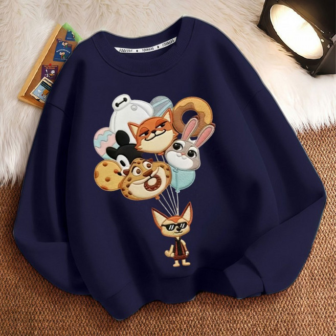 주토피아 라운드넥 맨투맨 가을 겨울 주디 닉 피닉 클로하우저