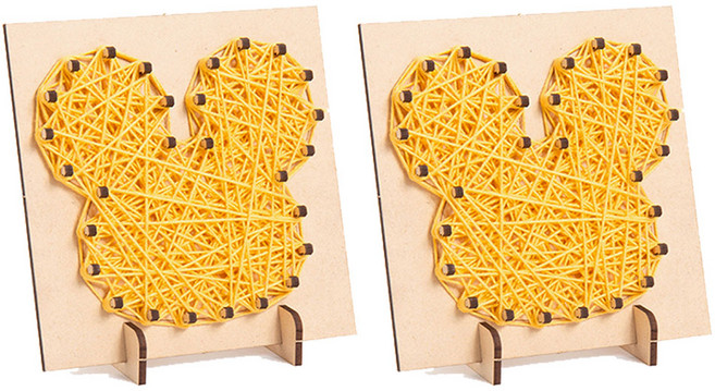 DIY 스트링아트 동물 도형 만들기세트, 2개, 쥐