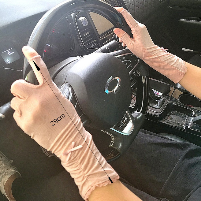 리듬 자외선차단 여성 운전장갑 길이긴 쿨아이스