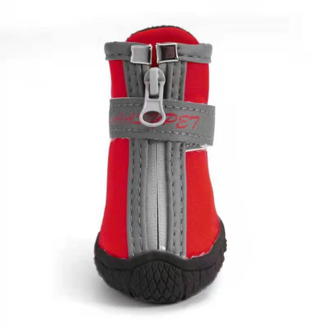 寵物狗鞋子 防水耐磨透氣, 紅色,4#(4只裝）, 1個